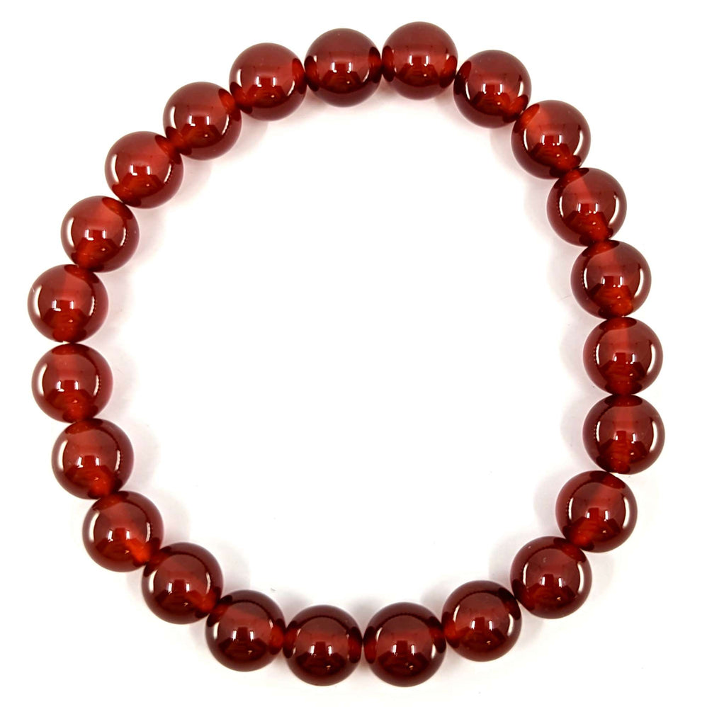 Rote Karneol-Perlen Edelstein Armband (Ø 8mm)