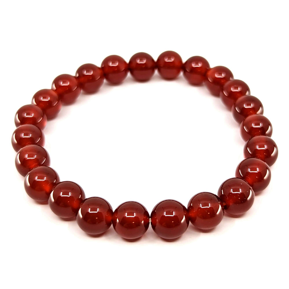 Rote Karneol-Perlen Edelstein Armband (Ø 8mm)