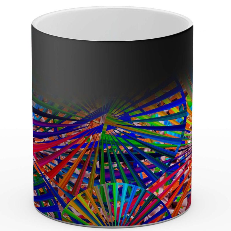 Vadim Tschenze Kunstdruck Tasse / 325 ml (Thermoeffekt) Energiebild: Gitter-Mandala - Familie - Kunstdruck