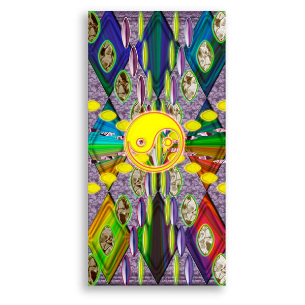 Vadim Tschenze Kunstdruck Leinwand / 60x30 cm Energiebild: Gitter-Mandala - Spirit - Kunstdruck