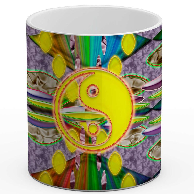 Vadim Tschenze Kunstdruck Tasse / 325 ml Energiebild: Gitter-Mandala - Spirit - Kunstdruck