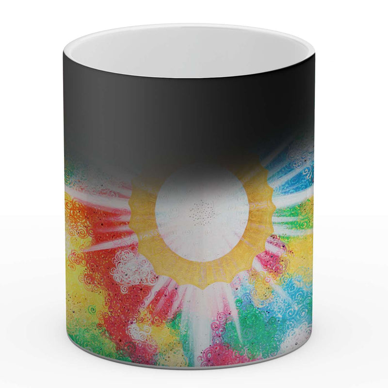 Sonja Ariel von Staden Kunstdruck Tasse / 325 ml (Thermoeffekt) Energiebild: Sternentor der Regenbogen-Dimension - Kunstdruck