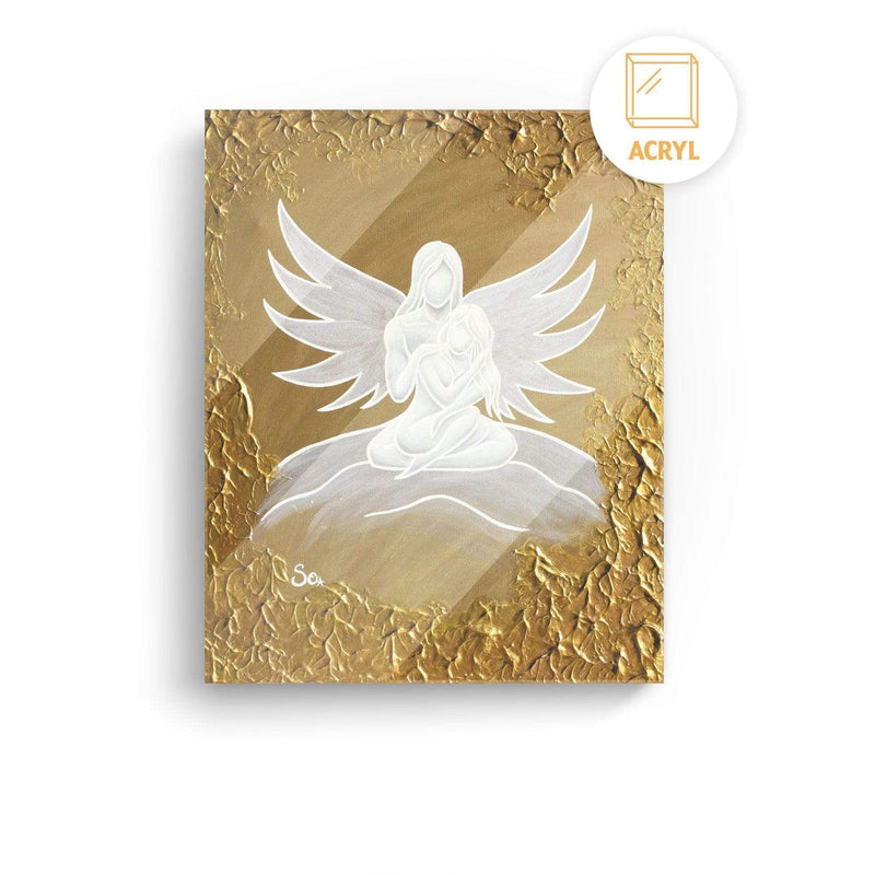 Sonja Ariel von Staden Kunstdruck Acrylglas-Bild / 40x30 cm Engelbild: Engel der schützenden Geborgenheit - Kunstdruck