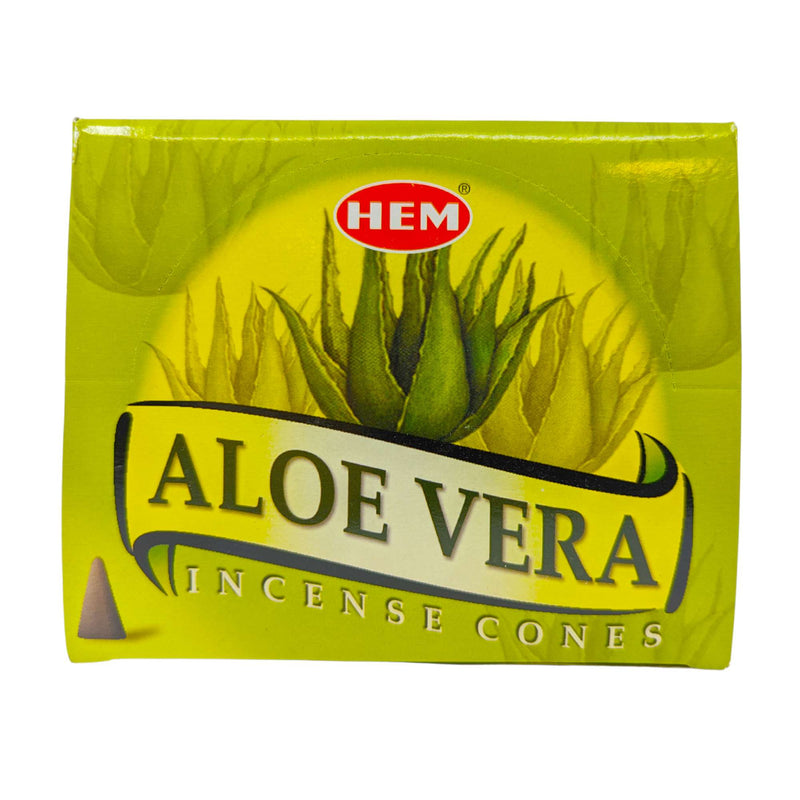 HEM Aloe Vera Räucherkegel, 10 Kegel, 3cm, Brenndauer 20min