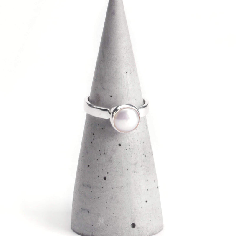aqasha® Ring Perle, Sterlingsilber 925 - Ring - Größe 61