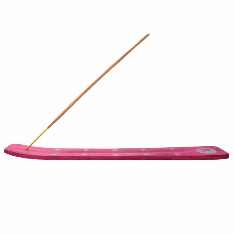 aqasha® Räucherstäbchenhalter Brettchen Yin & Yang pink