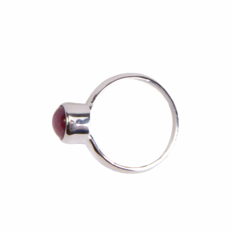 aqasha® Ring Rubin, Sterlingsilber 925 - Ring - Größe 55