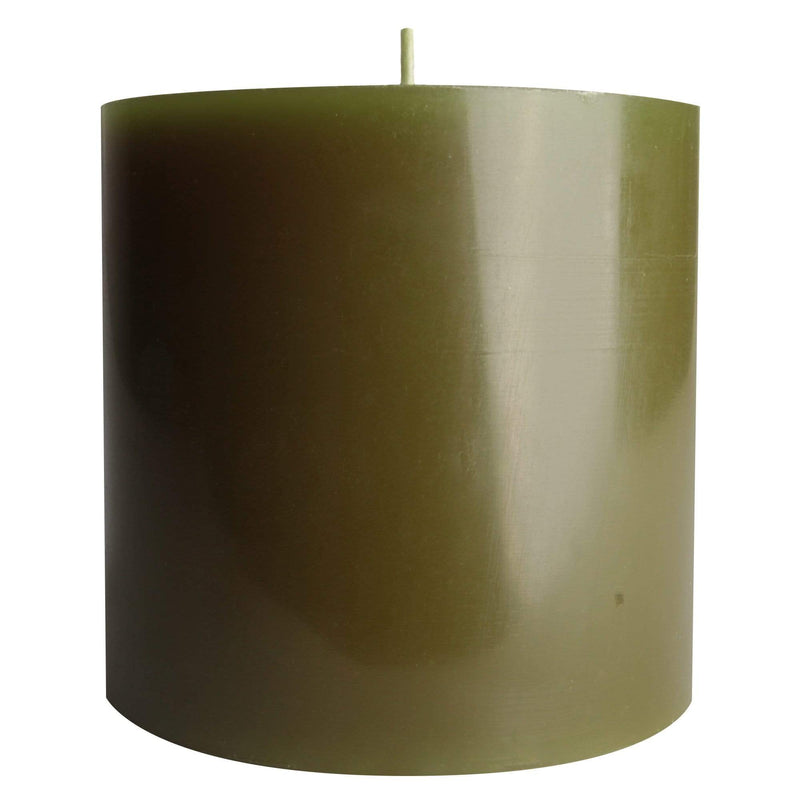 aqasha® Stumpenkerze - Paraffin - Brenndauer: 43 Std. - grün (Höhe: 8cm, Ø = 8cm)