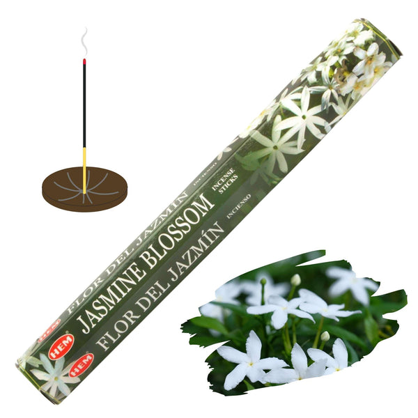 HEM Jasmine Blossom, Jasmin-Blüten Räucherstäbchen, 20 Sticks, 23cm, Brenndauer 40min