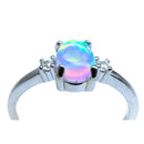 Opalring - "Ring des Lichts", 925 Silber (18 mm)