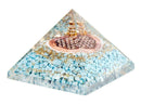 Orgonit Pyramide -Türkis - Blume des Lebens