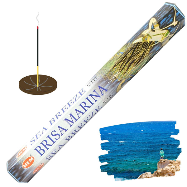 HEM Sea Breeze, Meeresbriese Räucherstäbchen, 20 Sticks, 23cm, Brenndauer 45min