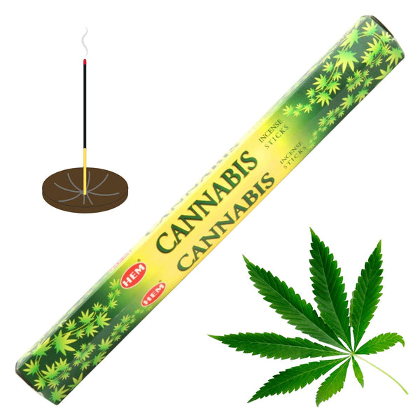 HEM Cannabis Räucherstäbchen, 20 Sticks, 23cm, Brenndauer 45min