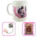 Set: Memento Divina Tee + Erzengel Chamuel Tasse für die Liebe (inkl. Rosenquarz Teesieb)