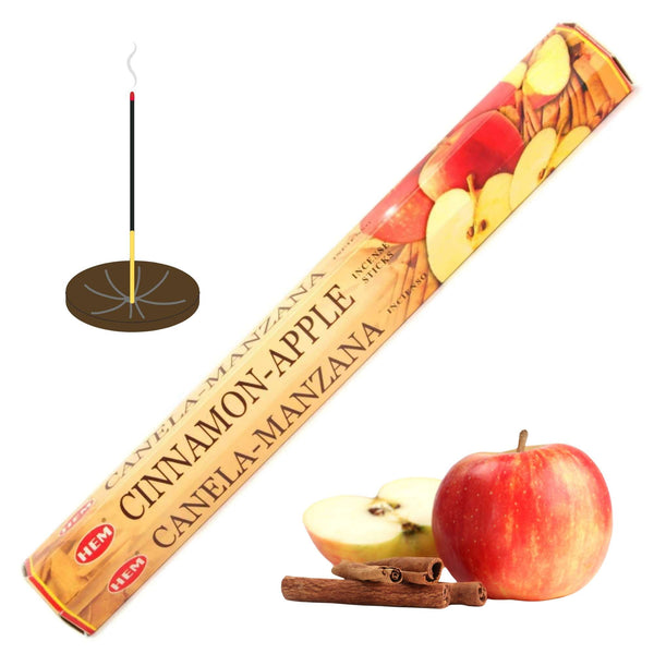 HEM Cinnamon Apple, Zimt Apfel Räucherstäbchen, 20 Sticks, 23cm, Brenndauer 40min
