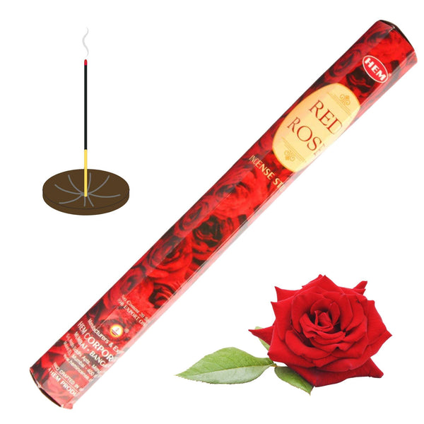 Incense sticks HEM Red Rose 20 sticks, 23cm, burning time 45min