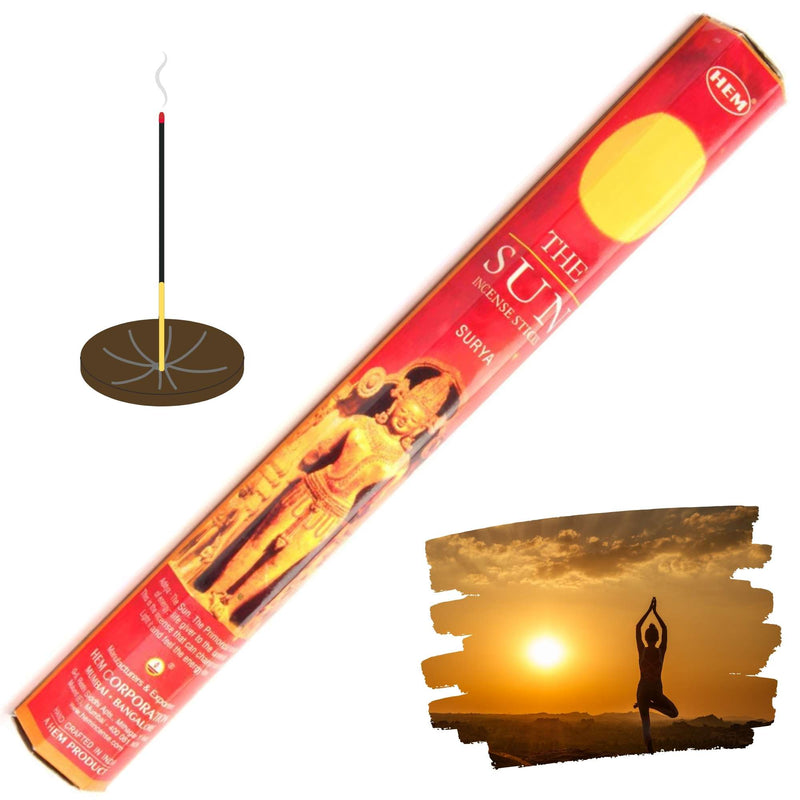 HEM The Sun, Die Sonne Räucherstäbchen, 20 Sticks, 23cm, Brenndauer 45min