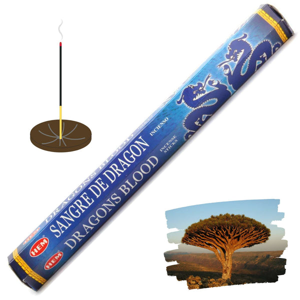 HEM Dragons Blood Blue incense sticks, 20 sticks, 23cm, burning time 40min