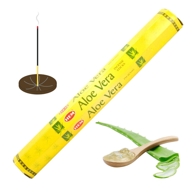 HEM Aloe Vera Räucherstäbchen, 20 Sticks, 23cm, Brenndauer 45min