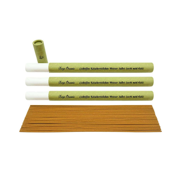 3er SET: Freya Onassis Lichtelfen Weißer Salbei Räucherstäbchen, Sticks 23cm, je 10g