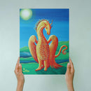 Kraftbild: Glücksdrache Fiora - Kunstdruck