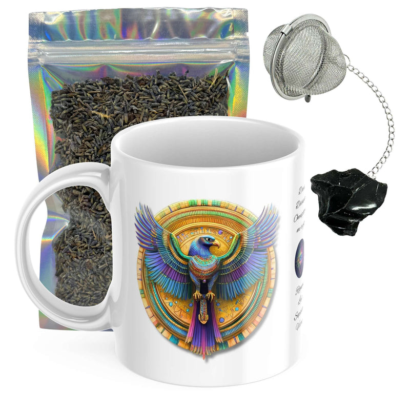 Set: Memento Deus Tee + Göttliche Tasse Allmächtige Fürsorge (inkl. Obsidian Teesieb)