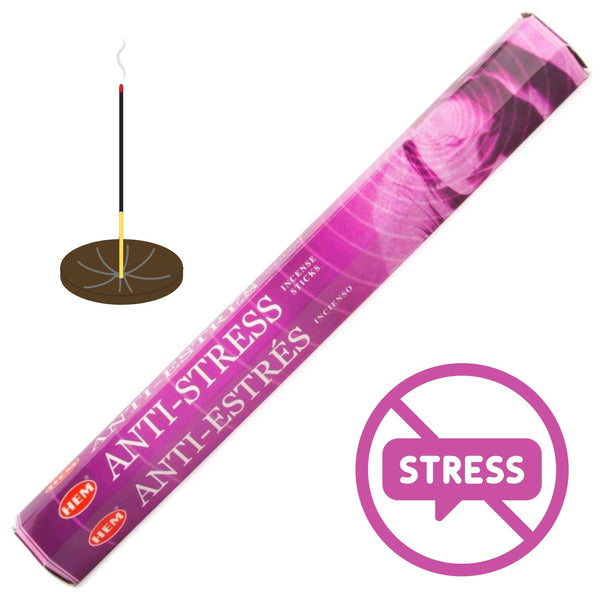 HEM Anti-Stress Räucherstäbchen, 20 Sticks, 23cm, Brenndauer 45min