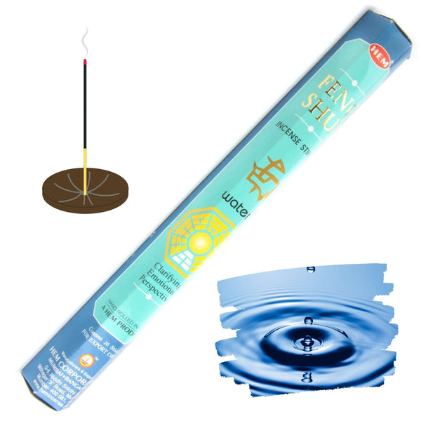 HEM Feng Shui Water, Wasser Räucherstäbchen, 20 Sticks, 23cm, Brenndauer 45min
