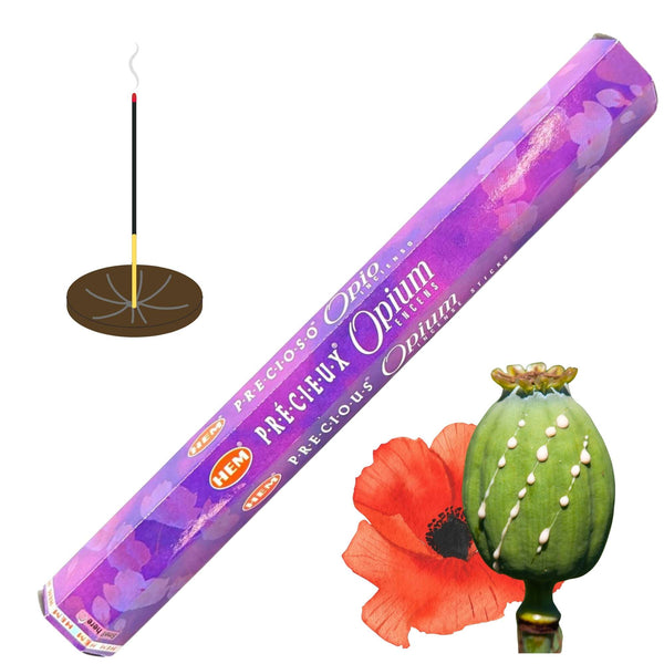 HEM Precious Opium incense sticks, 20 sticks, 23cm, burning time 45min