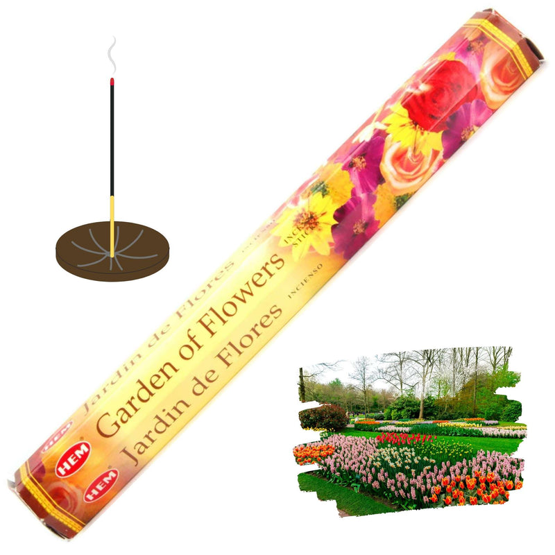 HEM Garden of Flowers, Blumengarten Räucherstäbchen, 20 Sticks, 23cm, Brenndauer 40min