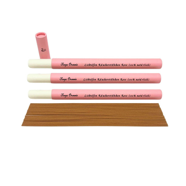 3er SET: Freya Onassis Lichtelfen Rose Räucherstäbchen, Sticks 23cm, je 10g