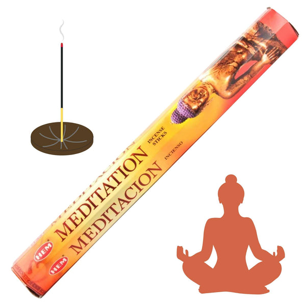HEM Meditation Räucherstäbchen, 20 Sticks, 23cm, Brenndauer 45min