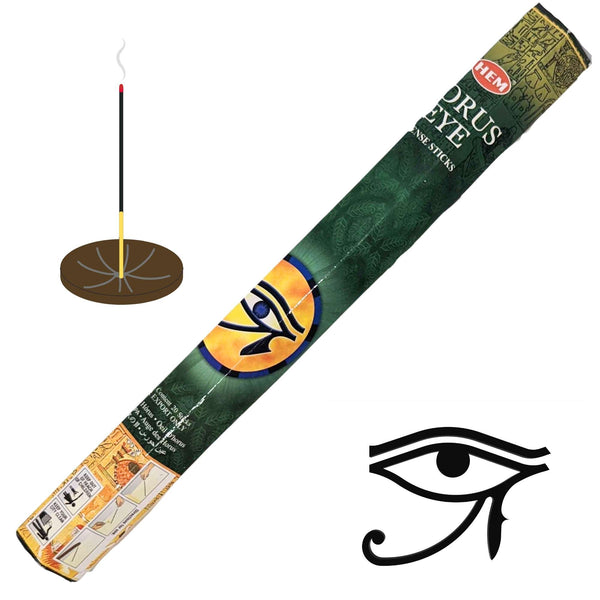 HEM Horus Eye, Auge des Horus Räucherstäbchen, 20 Sticks, 22cm, Brenndauer 45min
