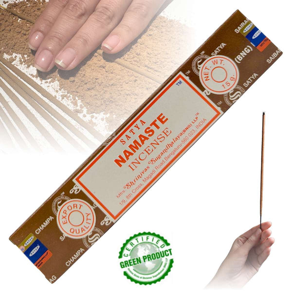 Satya Namaste Räucherstäbchen, 12 Sticks, 20cm, Brenndauer 45min