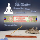 Satya White Sage, Weißer Salbei Räucherstäbchen, 12 Sticks, 20cm, Brenndauer 45min