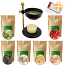 Profi Weihrauch-Starter-Set: Reinigung und Wohlbefinden (Räuchergefäß + Green Hojari, Red Sacra, Black Hojari, Frereana, Carterii + Drachenblut)