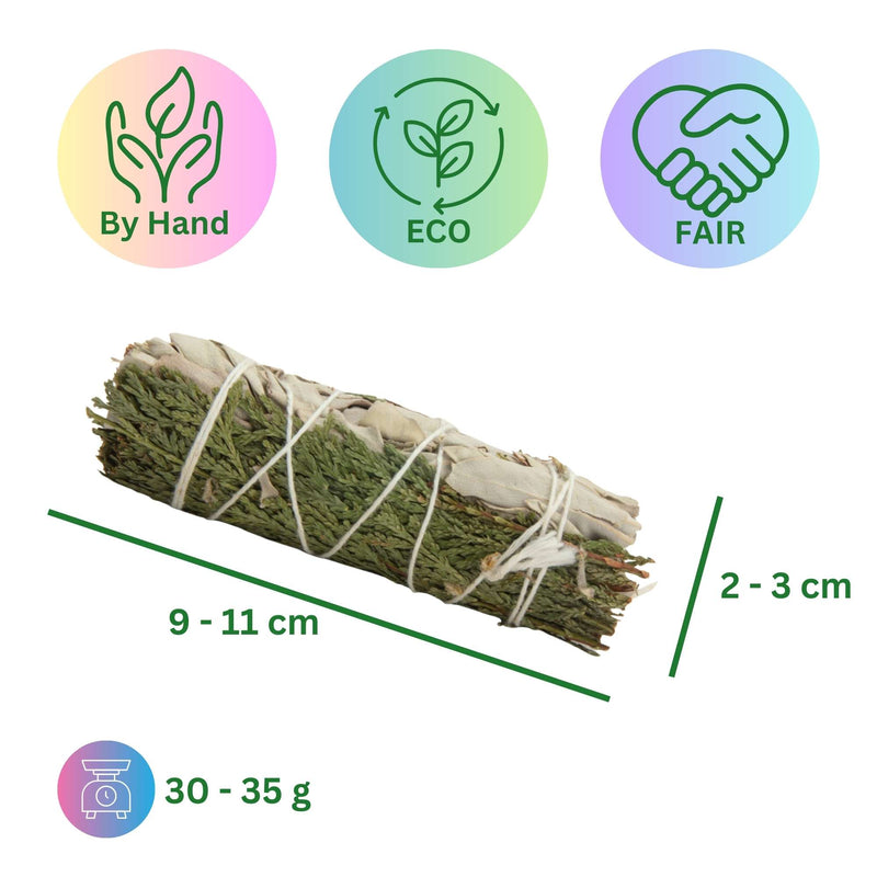 Smudge Stick: Weißer Salbei & Zeder gebündelt 30g