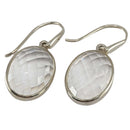 Bergkristall Ohranhänger Facettenschliff 925 Silber