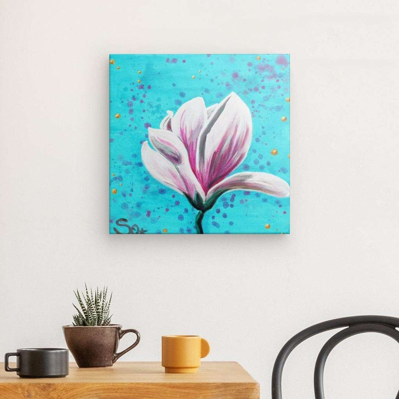 Blumenbild: Blütenzauber der Magnolie - Kunstdruck