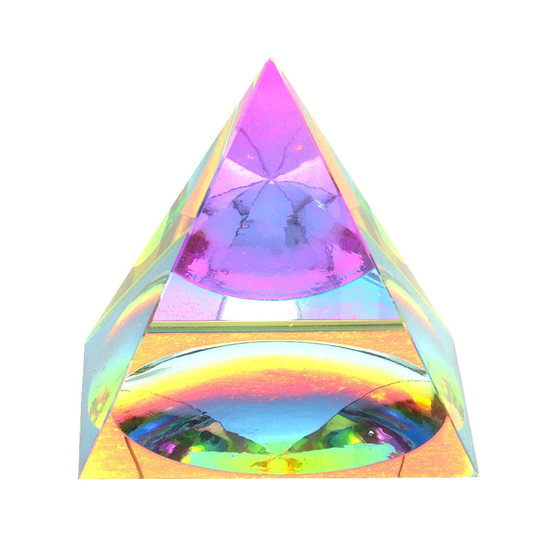 Kristall Pyramide High Frequency: Regenbogen