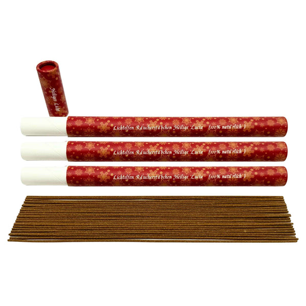 3er SET: Freya Onassis heiliges Licht (Hl. Lucia) Zimt, Orange & Vanille Räucherstäbchen, Sticks 23cm, je 10g