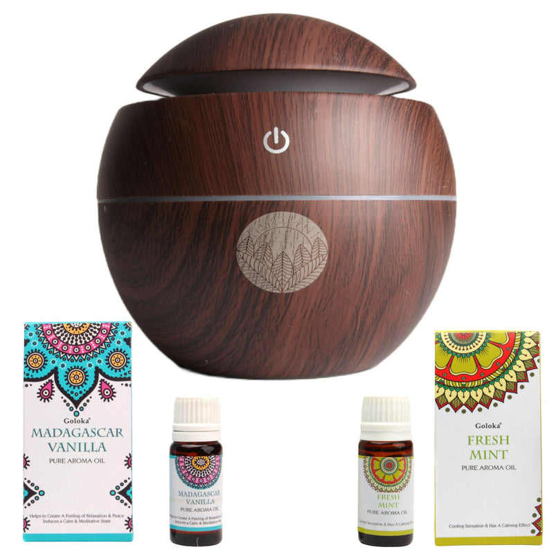 Luftbefeuchter Spar-Set: 2 Düfte + Aroma Diffuser