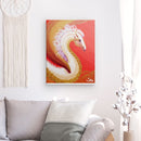 Drachenbild: Drache Funirol, der weiße Luftdrache - Kunstdruck