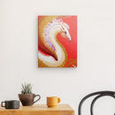 Drachenbild: Drache Funirol, der weiße Luftdrache - Kunstdruck