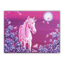 Einhornbild: Einhornfohlen im Vollmond