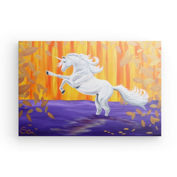 Einhorn des Herbstes - Kunstdruck von Sonja Ariel von Staden