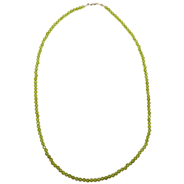 Facettierte Prasiolith bead Halskette
