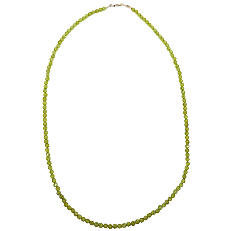 Facettierte Prasiolith bead Halskette