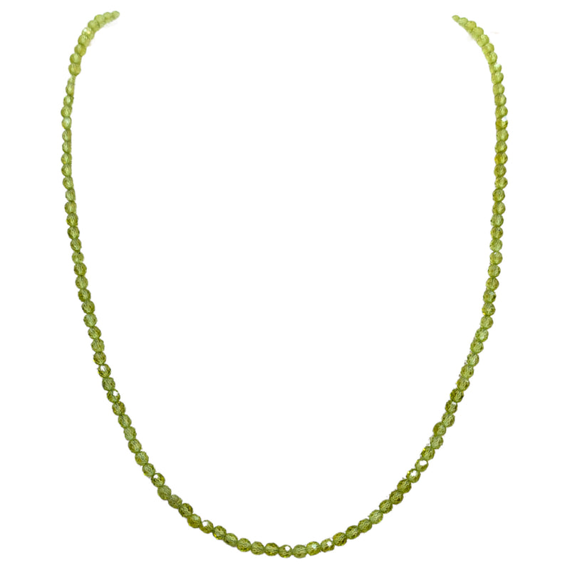 Facettierte Prasiolith bead Halskette
