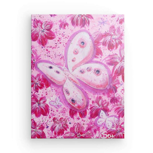 Blumenbild: Frühlings-Schmetterlinge - Kunstdruck